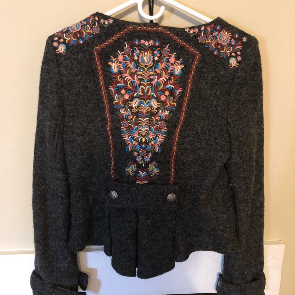 Rare Free People embroidered jacket